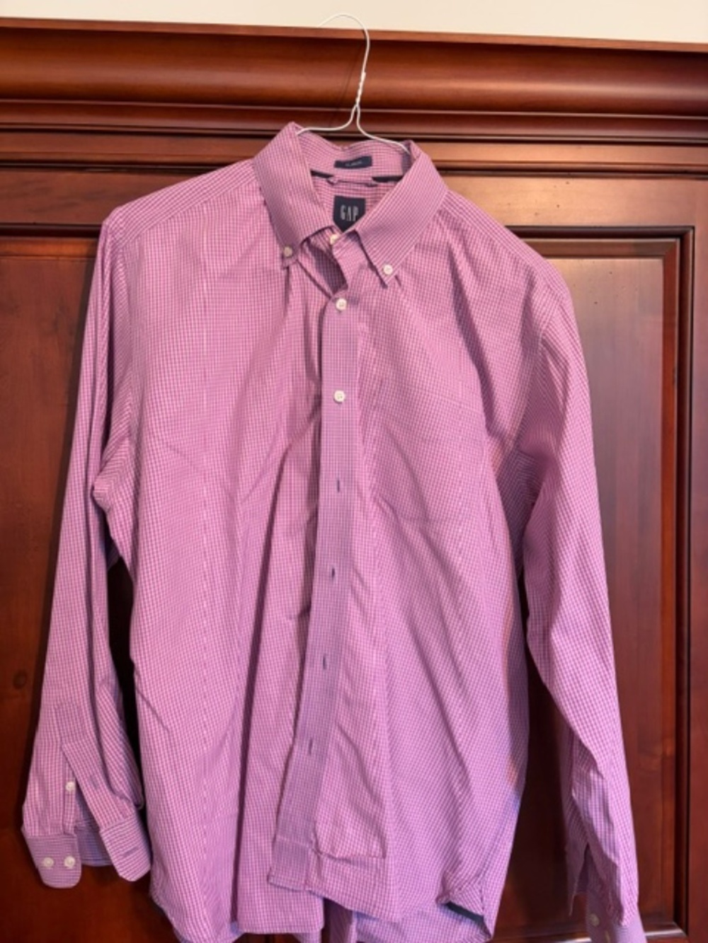 GAP Classic Mens Plaid Button Down Large